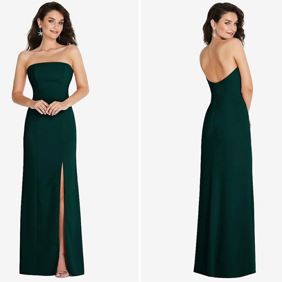 Thread Strapless Scoop Back Maxi Dress With Front Slit Size M - Picture 1 of 8